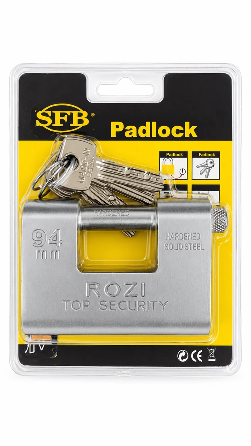 Rectangular lock in card pack - supplied SFB product image