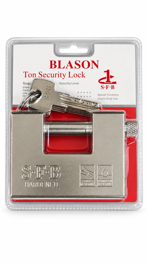 Rectangular lock in red pack - supplied SFB product image