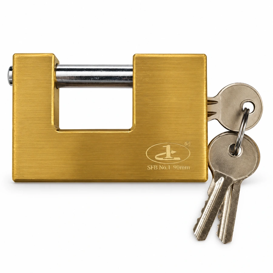 Gold finish lock with keys - supplied SFB product image