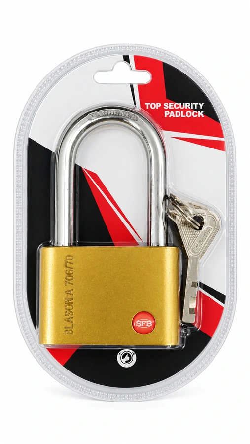 Gold finish lock in blister pack - supplied SFB product image